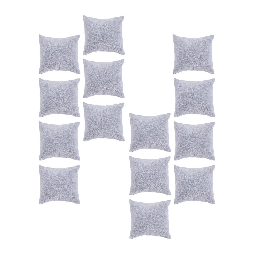 

14 шт. подушки для демонстрации ювелирных изделий серые простые маленькие подушки для браслетов, часов и аксессуаров, держатель для подушек для демонстрации ювелирных изделий