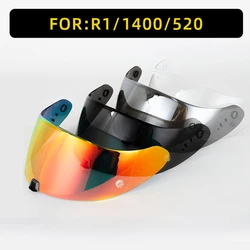 Visiera per caschi per Scorpion Exo 1400 carbonio, R1 ed EXO 520 visiera per casco moto placcatura lente di protezione Uv visiera