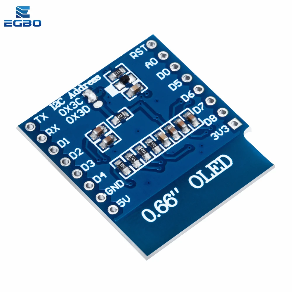 0.66 Inch Oled Display Module Voor Wemos D1 Mini Esp32 Module Arduino Avr Stm32 64X48 0.66 "Lcd-Scherm Iic I2c Oled