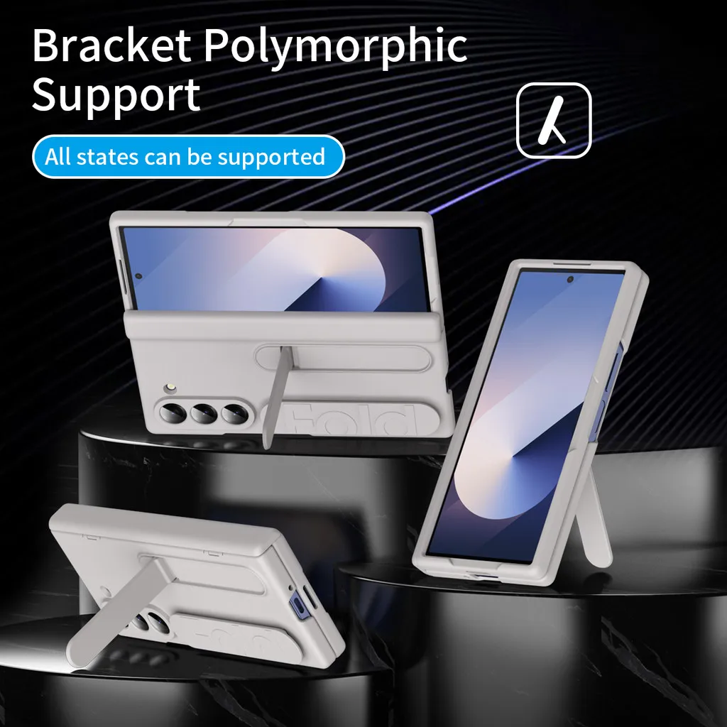 

Чехол-браслет с невидимым кронштейном для Samsung Galaxy Z Fold6 Fold 6 5 4 3 5G, ремешок на руку, складная подставка, силиконовый чехол