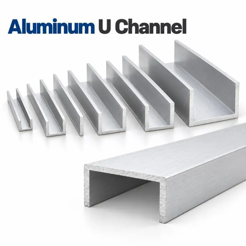 1~10 Stück Aluminium U-förmiger Kanalrahmen, Aluminium-Führungsschlitz, Glasfester Innenschlitz, DIY-geformte Automodell-Roboterhalterung – Detail 3