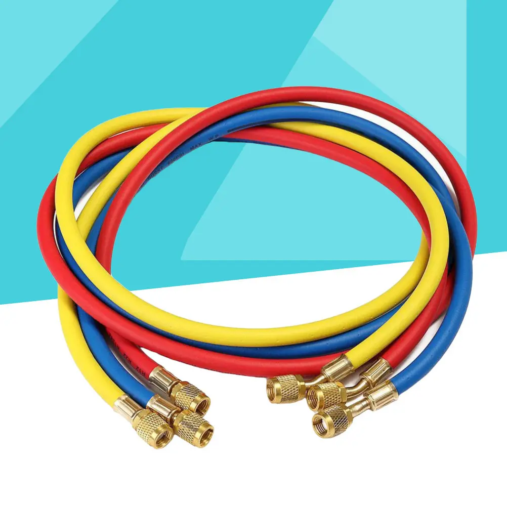 

60 Inch Refrigerant Charging Hose Compatible with R22 R404 R502 R134a Automotive Air Conditioning System High Pressure 600 Psi