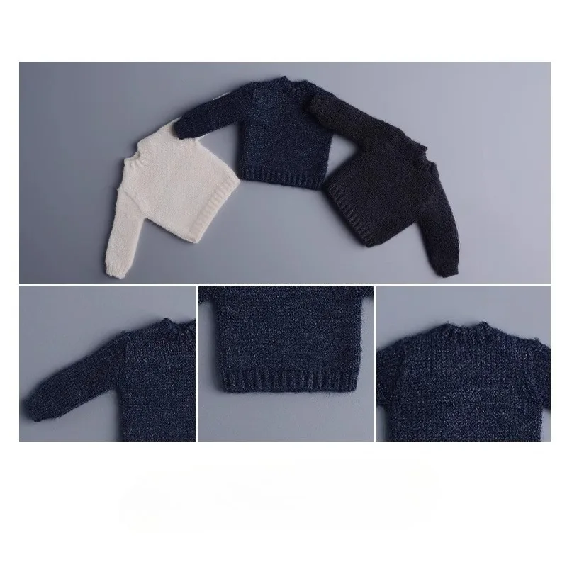Juguetes masculinos a escala 1/12, prendas de punto de Color puro, Sudadera con capucha, suéter, modelo de ropa para muñecas soldado de moda de 6 pulgadas, figuras de acción DIY