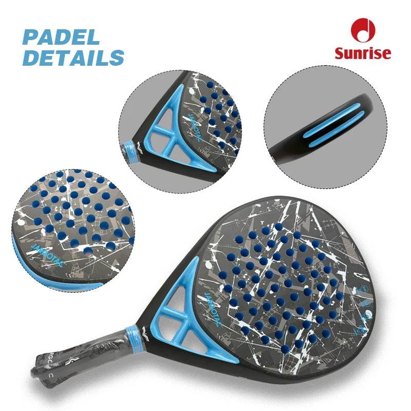 Professional SA002 Padel Paddle 18k Carbon Fiber Teardrop High Quality Eva Core T700 Graphite Woven Carbon 260x260mm