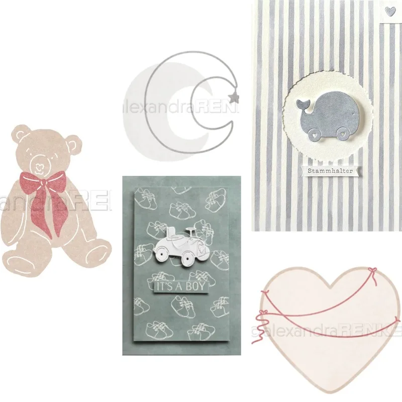 A small star hangs on a large moon Sky New Arrival 2026 Metal Cutting Die Scrap booking DIY Decoration Craft Embossing Stencil