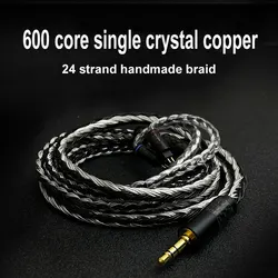 New upgrade cable MMCX 0.78MM A2DC IE900 IE400 ie80 IM50 600 core Single crystal copper 24share earphone cable For Sennheiser