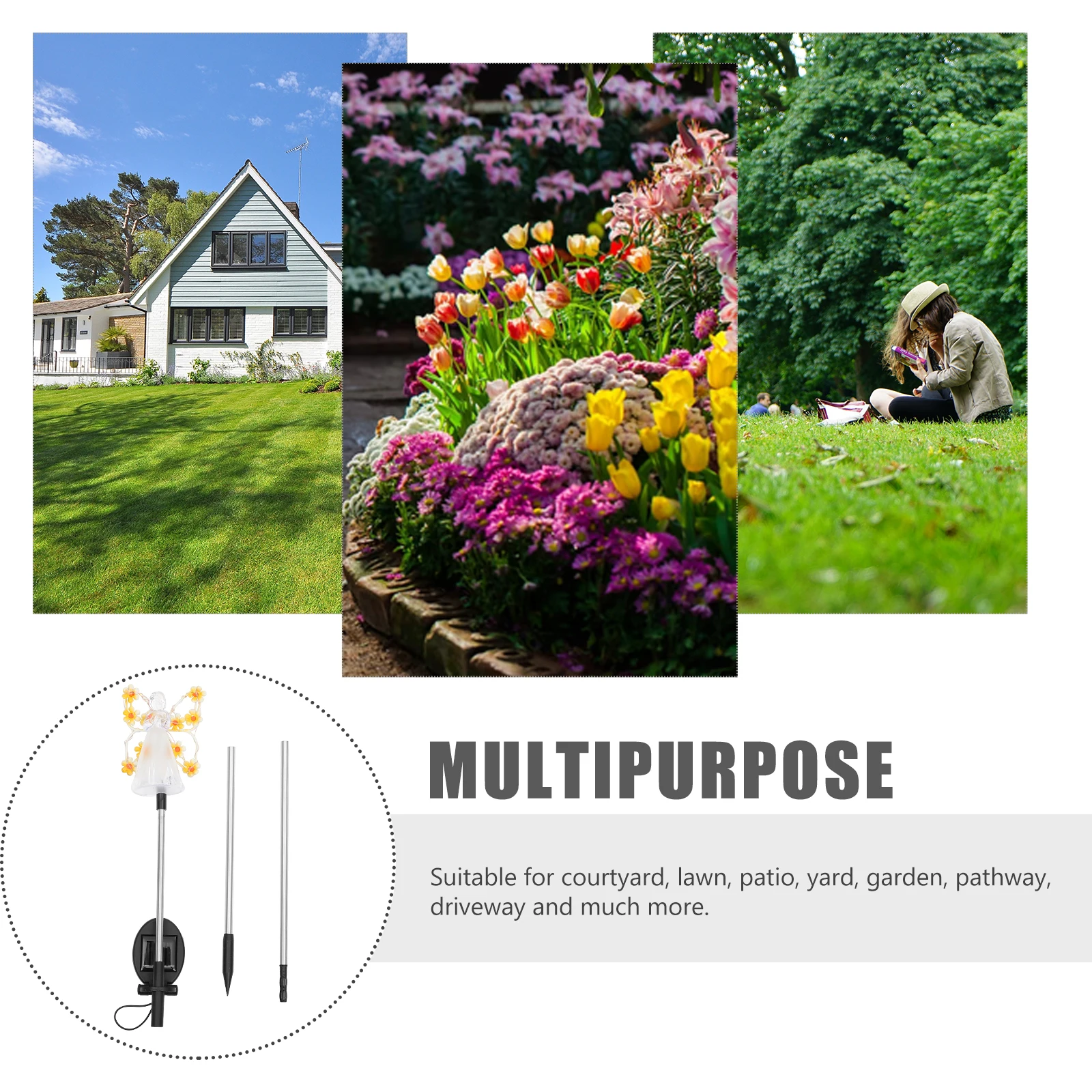 

Solar Angel Light Solar Powered Outdoor Decoration Cemetery Garden Lawn Glass Jar Waterproof Durable Energy