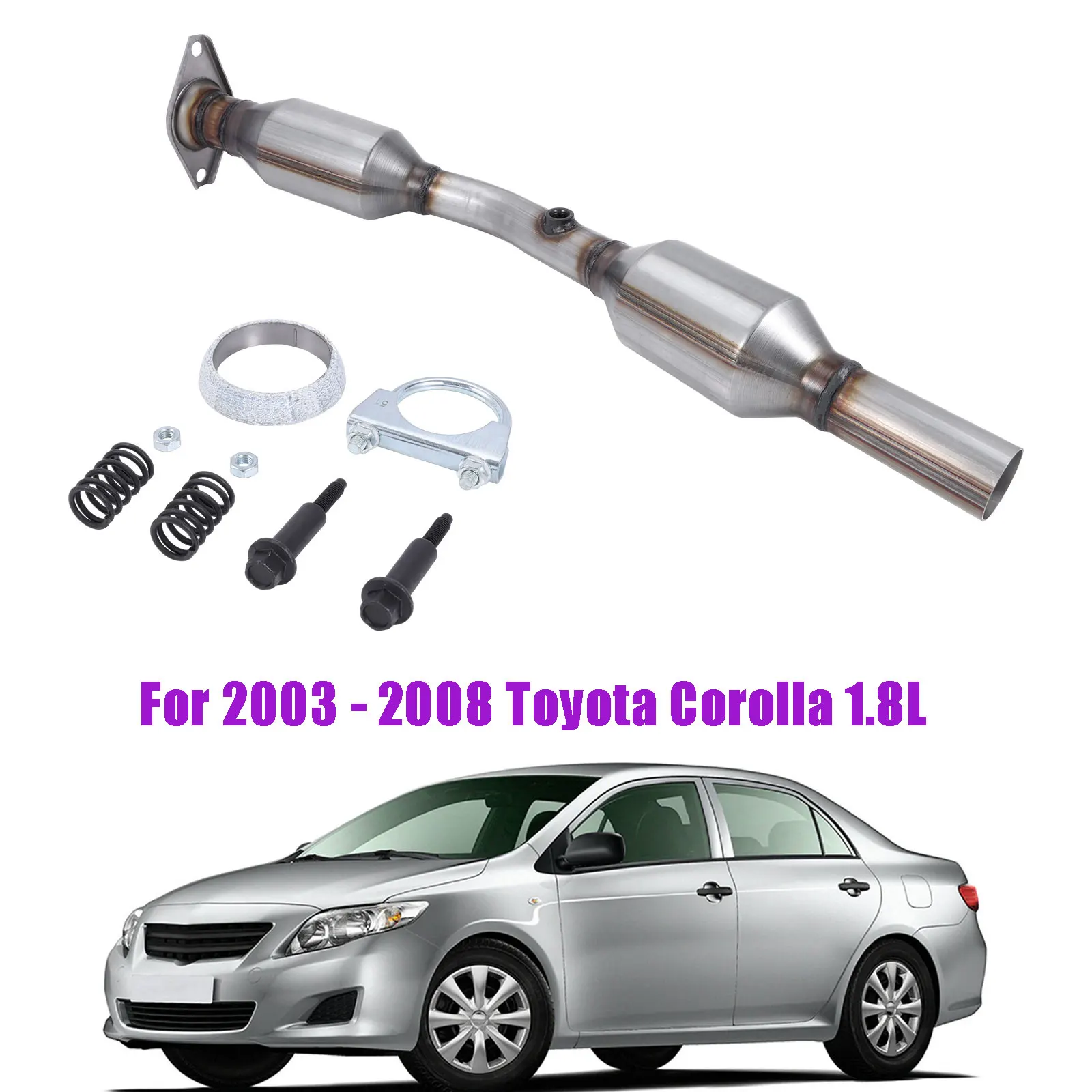 

F09O09087 Catalytic Converter EPA Approved Direct Fit For 2003 2004 2005 2006 2007 2008 Toyota Corolla 1.8L