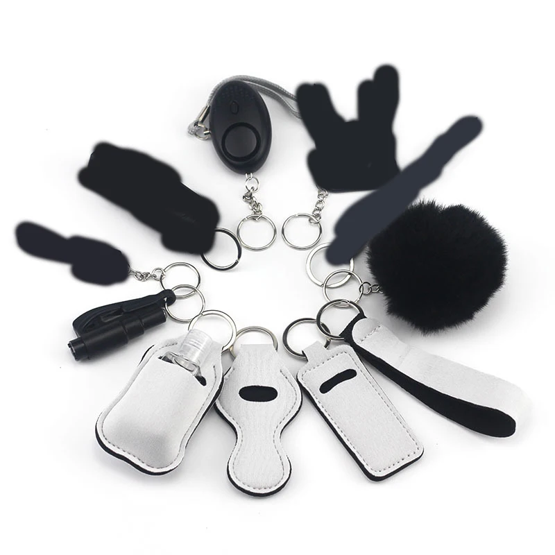 12pcs New Style Women Self-Defense Emergency Alarm Portable Keychain Women Product