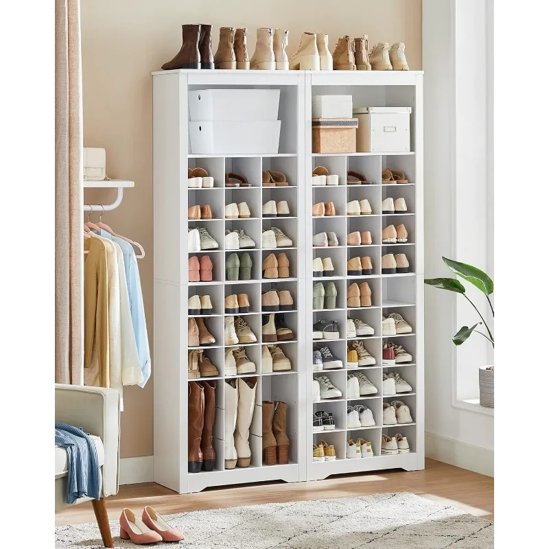 

Shoe Storage Cabinet, 10 Tier Shoe Rack Organizer, Holds Up to 30 Pairs of Shoes, for Entryway Bedroom, White