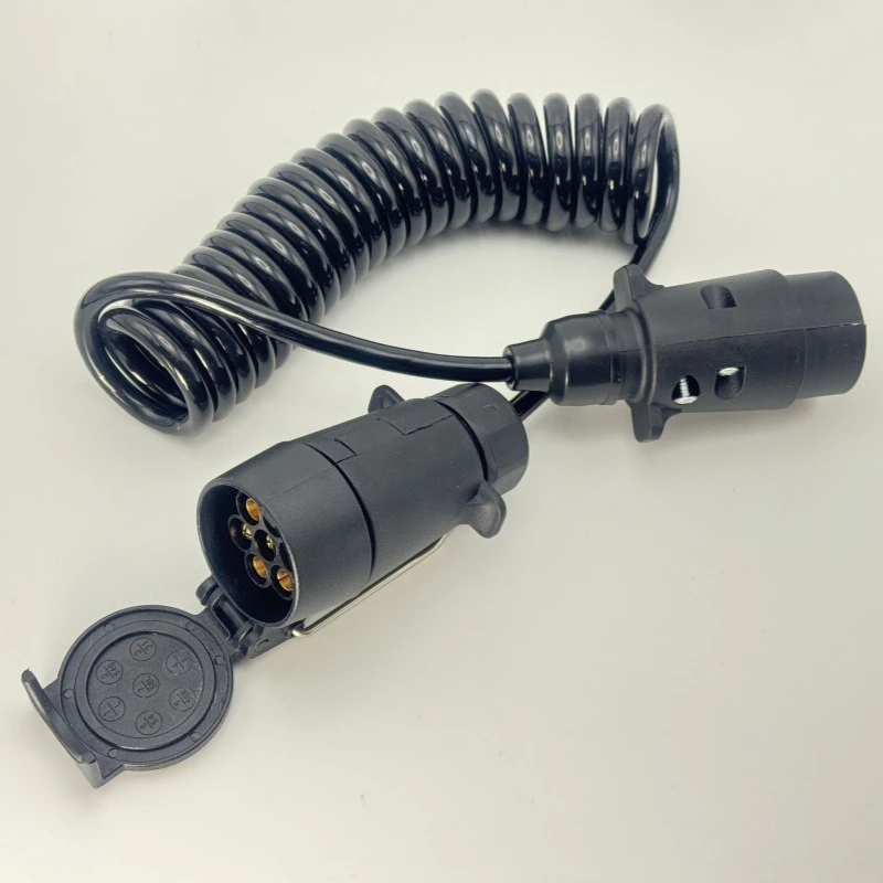 7-core Trailer Cable 12V Trailer TPU Spring Automotive European Wiring Harness Trailer Extension Cable 3M