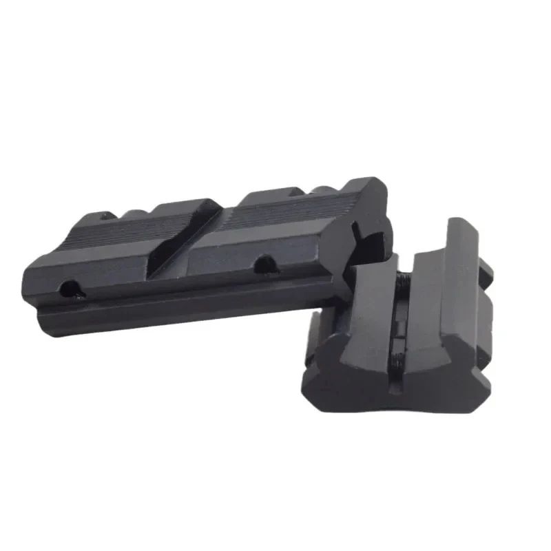 2Pcs CNC Aluminum Weaver Picatinny Adapter 11mm Dovetail to 9.5-10mm Red Dot Sight Mount Base Mini Clamp Converter