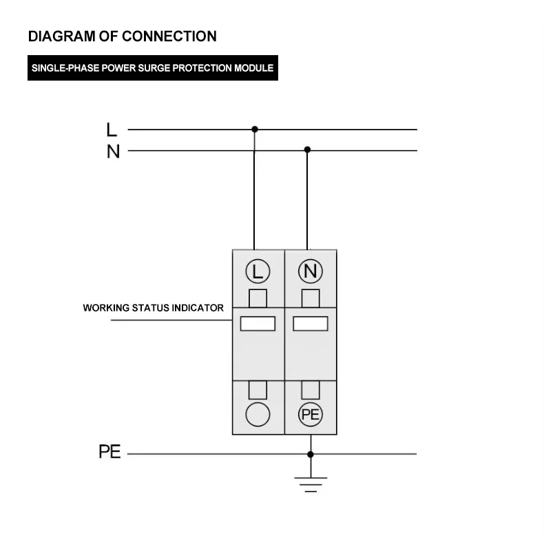 Wholesale AC220V Power Supply lightning Protector Single Phase 20KA/40KA/60KA/80KA lightning protection Module Surge Protector