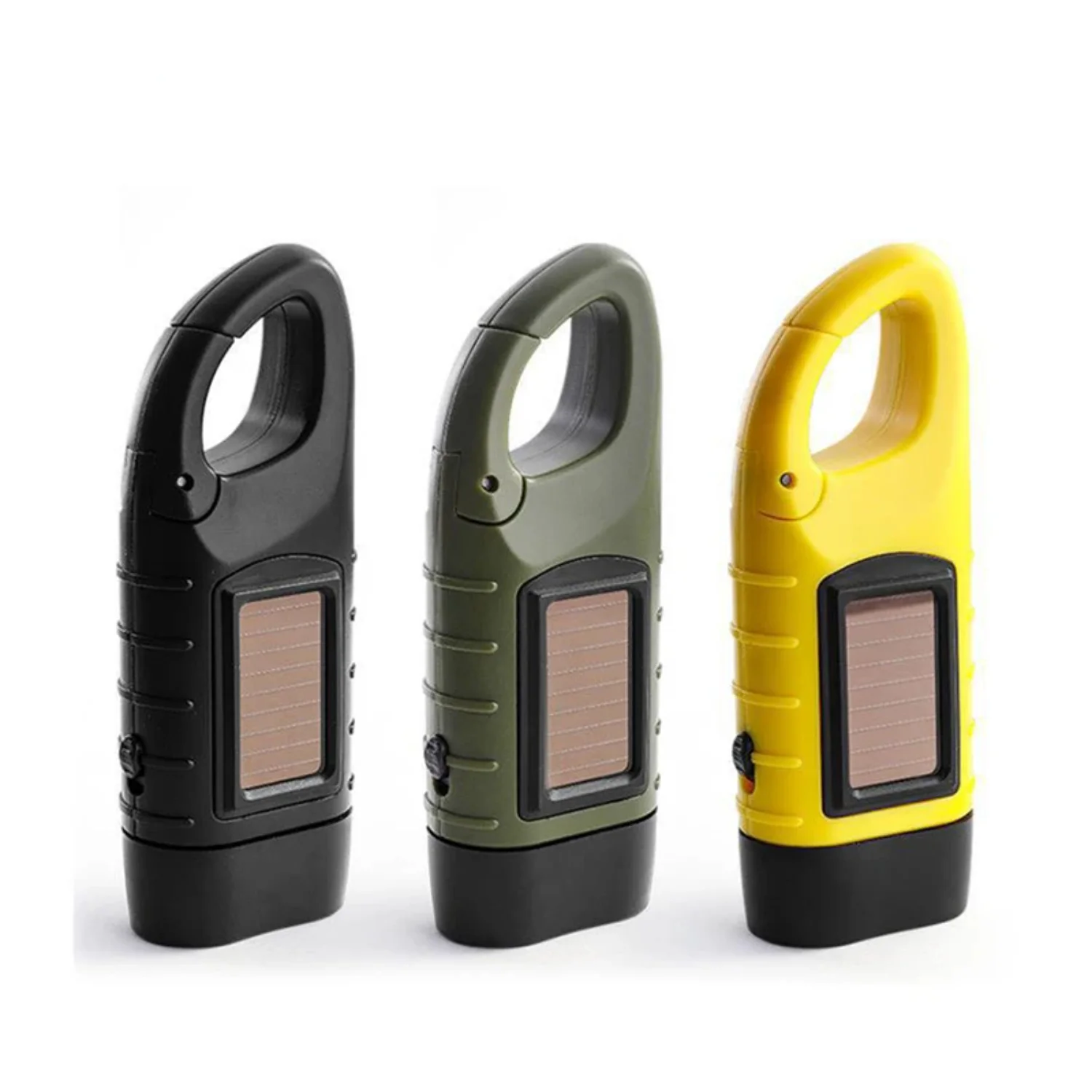 

Solar Power Flashlight with Hand Crank Rechargeable Keychain Light Outdoor Survival Emergency Flashlight Camping Hiking Shovel