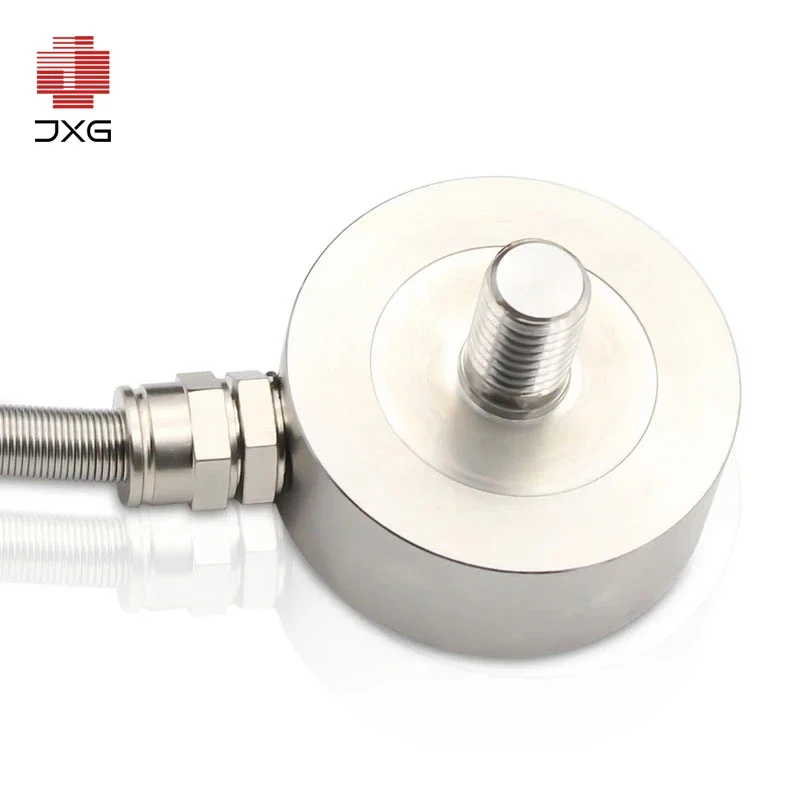 High-Accuracy Miniature Load Cell 5t, Small Size Force Sensor for Weighing & Press, Threaded Rod Tension 200-500kg