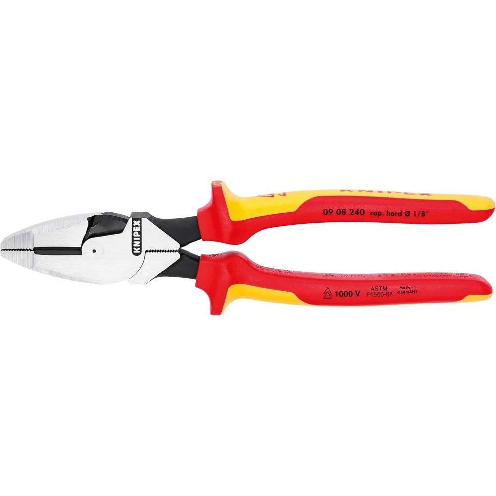 Tools LP - 9K989831US 10 -Piece 1000V Insulated High Leverage Pliers, Cutters, and Screwdriver Industrial Tool Set , Red