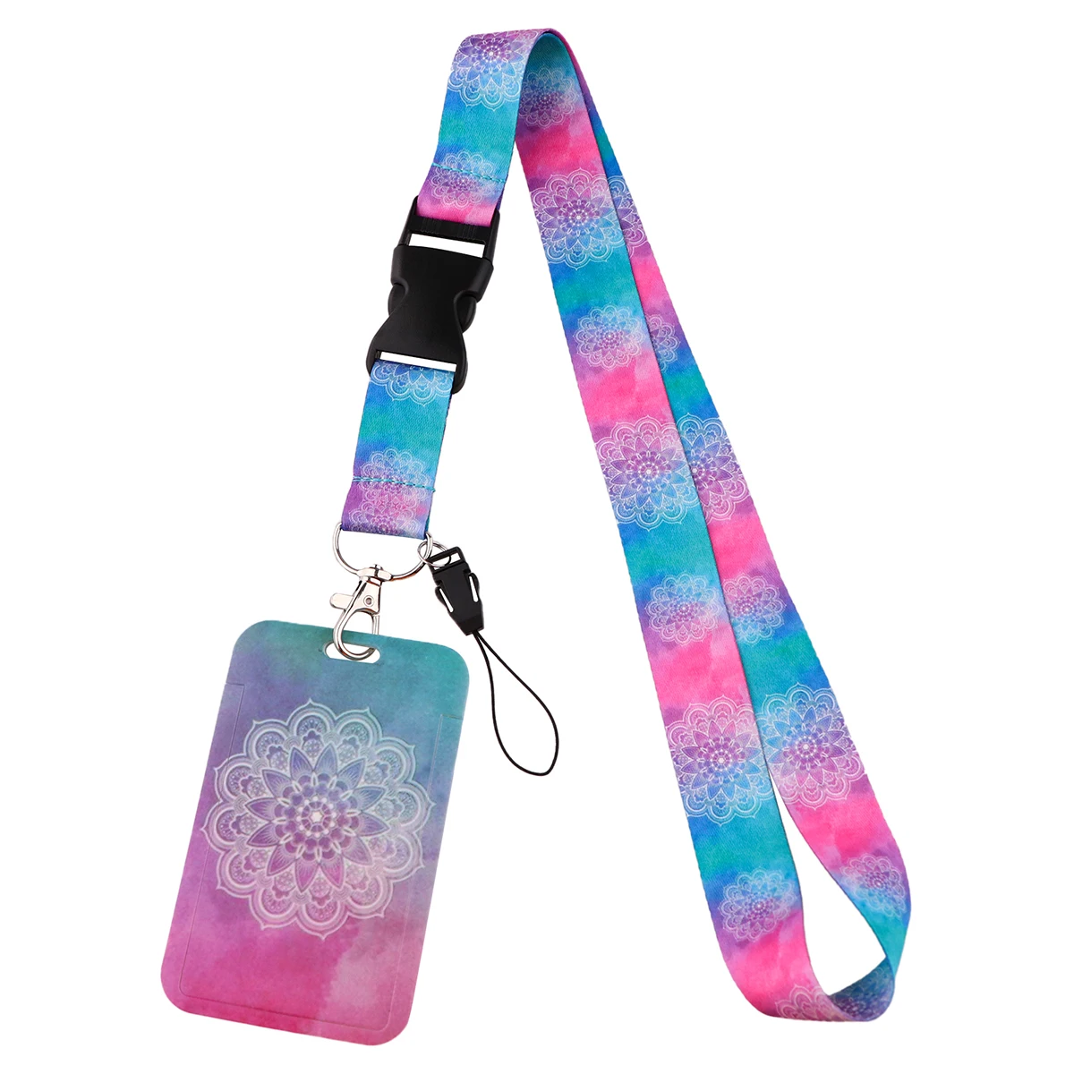 Rainbow Dream Catcher Lanyard For Keys ID Credit Bank Card Cover Badge Holder Phone Charm Key Lanyard Keychain Accessories