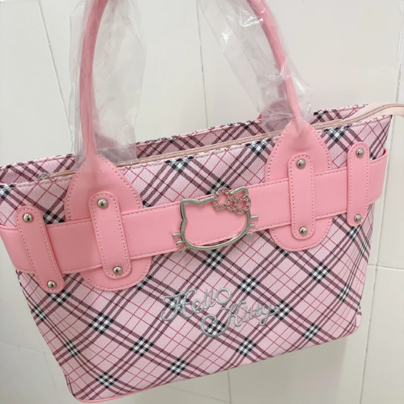 Sanurgente-Sac à Main Hello Kitty pour Femme, Sacs Totr Vintage, Sac en Cuir Pu, Sac CommPiedmont, Style Coréen, Mode Y2k, Design de Luxe, Nouveau