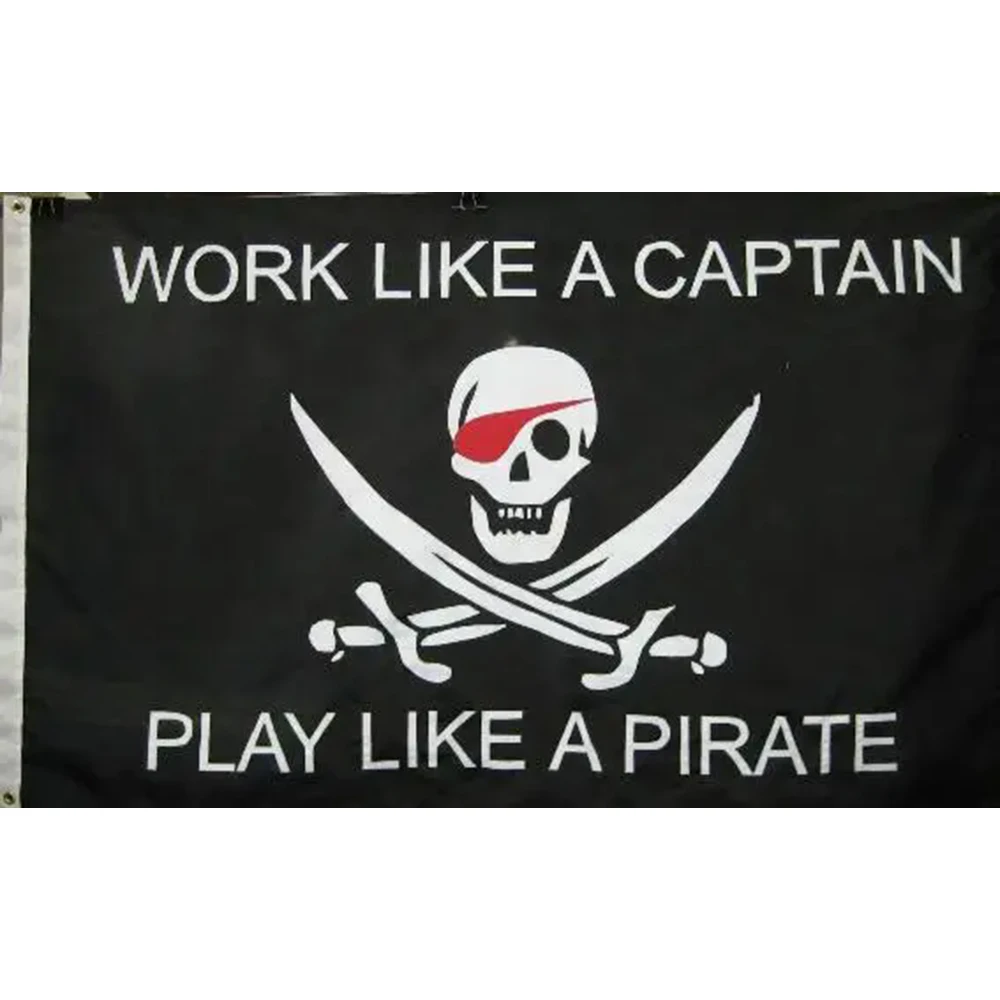 2X3FT work like a captain flag 90x150cm custom digital print with 100D Polyester play like a pirate banner