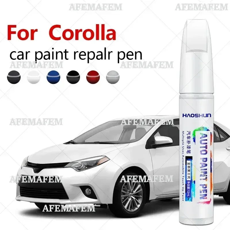 For Toyota Corolla 1979-2025 E110 E120 E130 E160 E210 Paint Repair Pen Touch Up Scratch Remover DIY Auto Accessories Black White