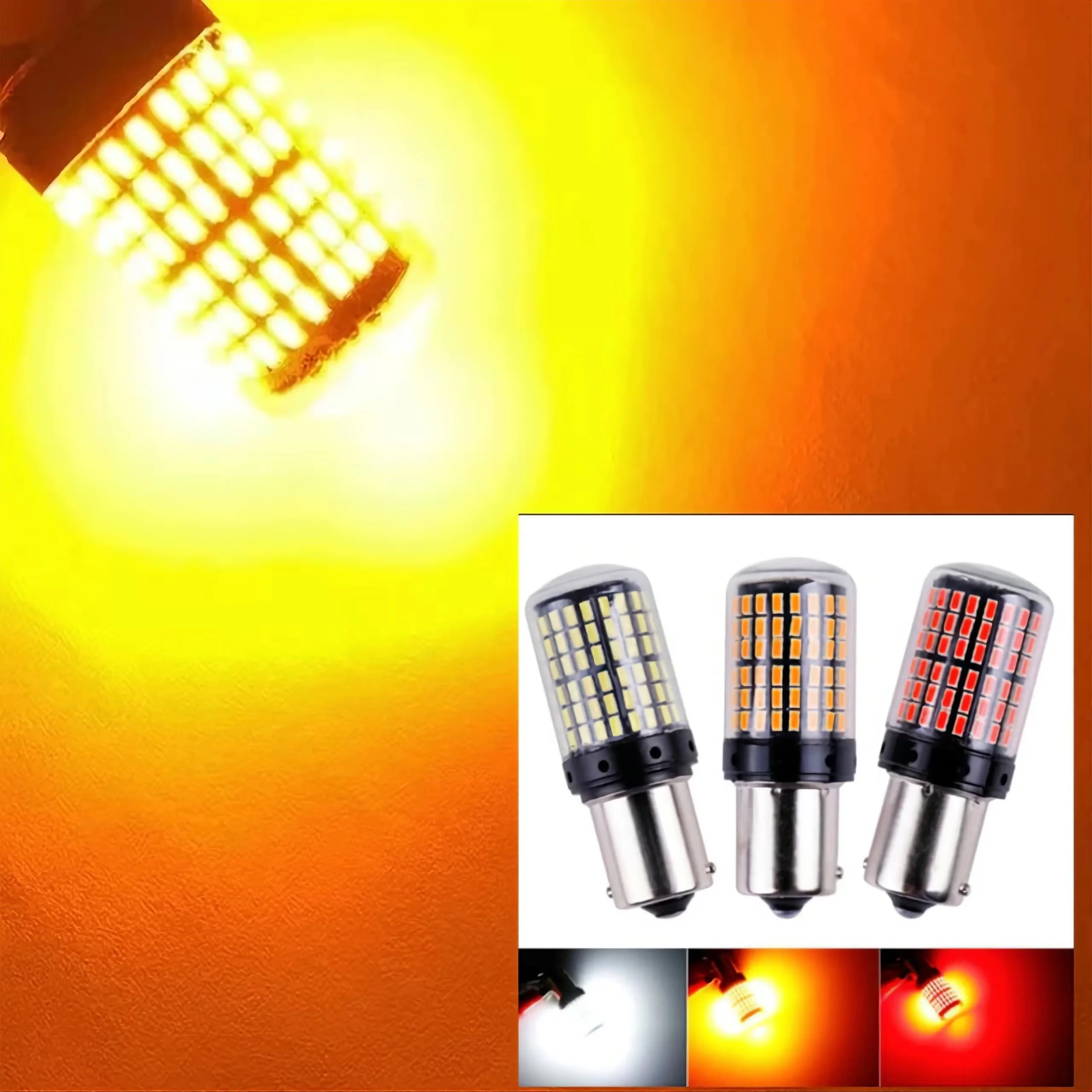 new1X 1156 BA15S P21W BAU15S PY21W 7440 W21W P21/5W 1157 BAY15D 7443 3157 LED Bulbs 144smd CanBus Lamp Reverse Turn Signal Light