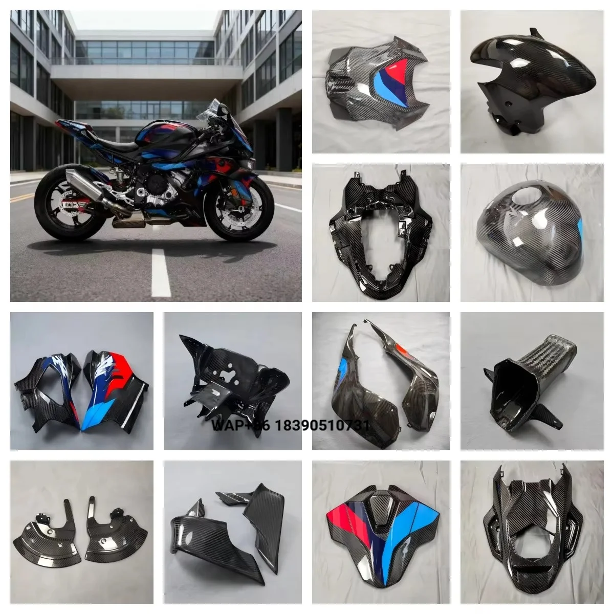 

OEM 3K 100% Dry Carbon Fiber Motorcycle Fixed Wing for S1000RR 2025 Carbon Fiber Motorcycle Fairing Accessories Wholesale