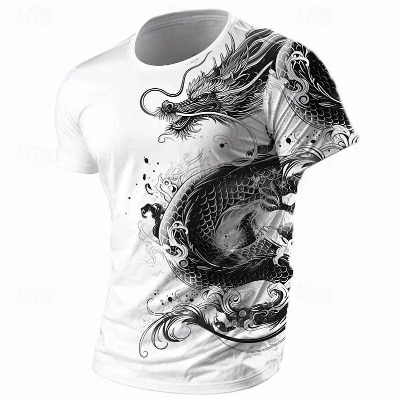 

Men's T-Shirts Retro Animal Street 3d Print Short Sleeves Vintage Top T Shirt For Men Clothing Oversized Shirt Tee Summer