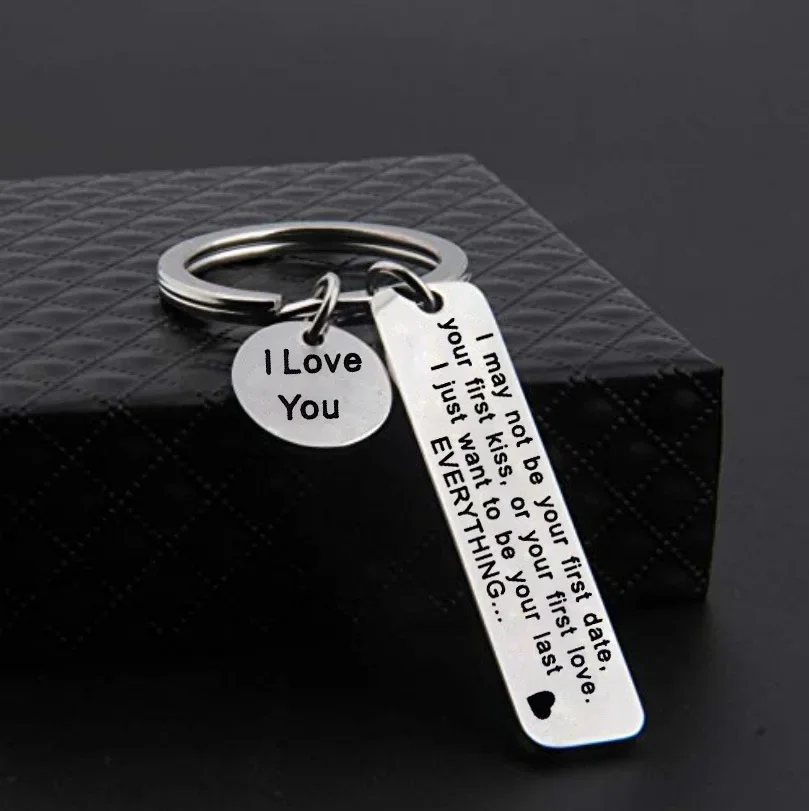 Hot Romantic Gift Keychain Pendant  Boyfriend Girlfriend Couple Valentines Birthday Gift Key Chain I May Not Be Your First Date