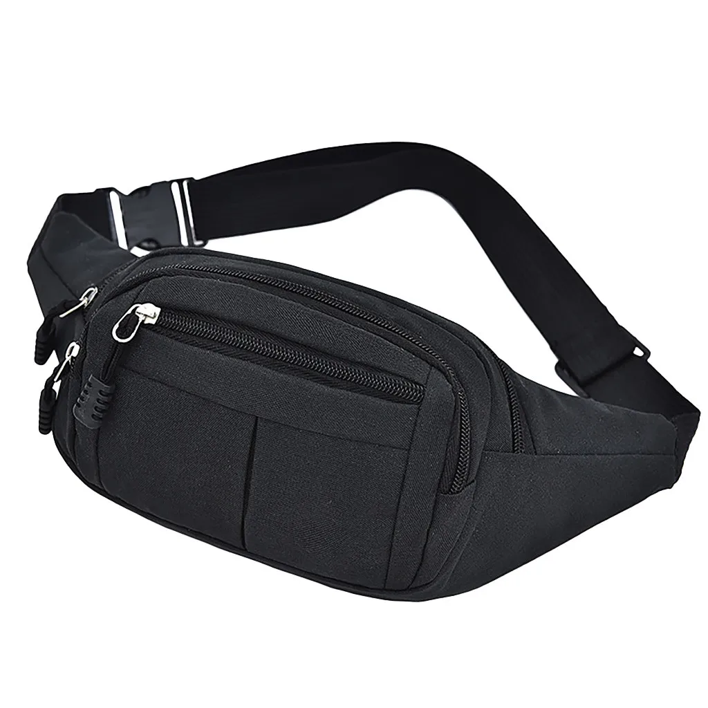 Sac de poitrine étanche pour hommes, sac de sport de plein air, pochette en toile, sac de taille de style coréen, pochette banane, sac de sport à bandoulière