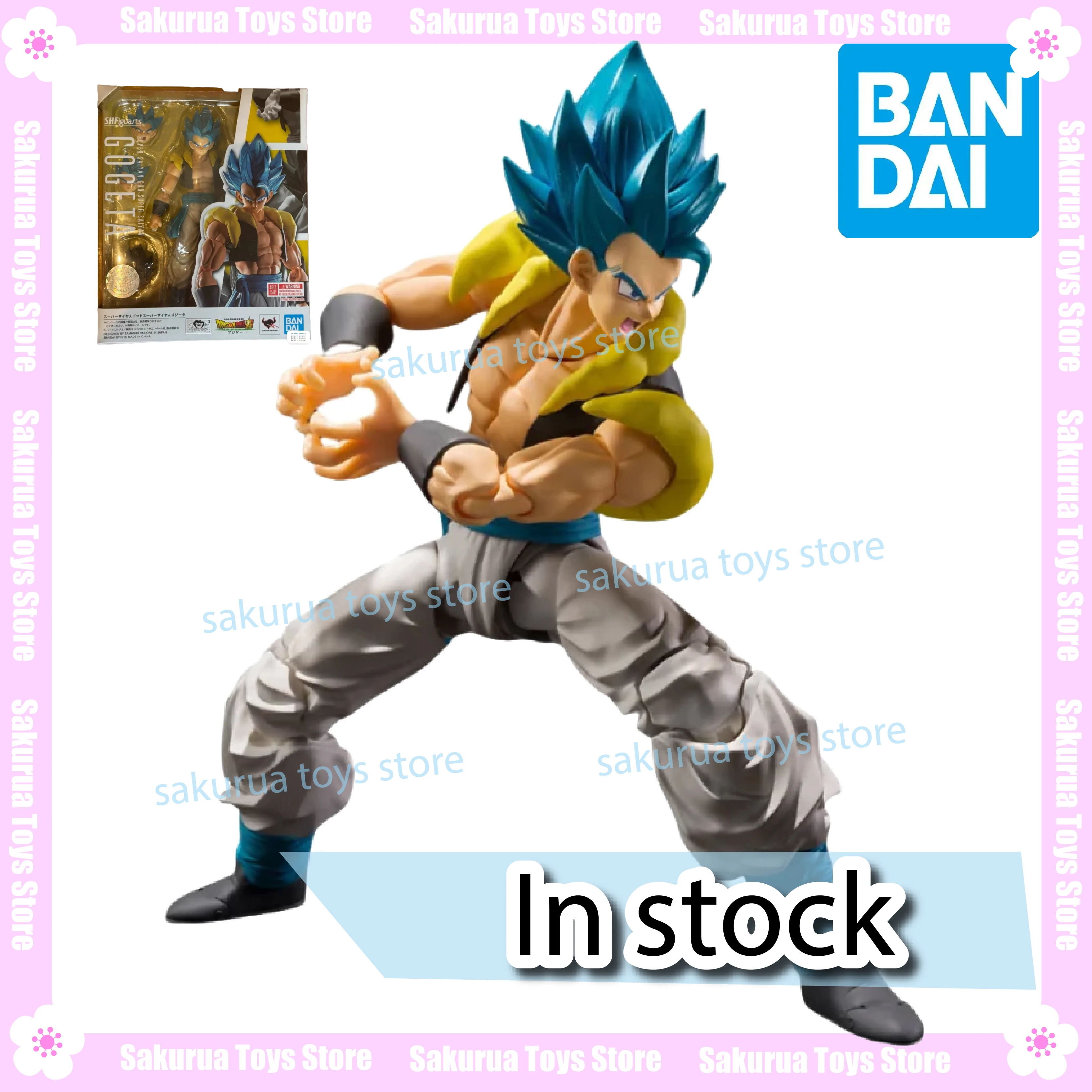 

In Stock Bandai Genuine SHF Dragon Ball Dragon Ball Super Theater Edition Super Blue Blue Hair Wujita Action Doll Collection