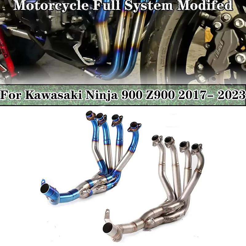 

Slip On For Kawasaki Ninja Z900/ES 2017- 2024 Motorcycle Full System Modifed Exhaust Escape Stainless steel 50.8mm Front Pipe