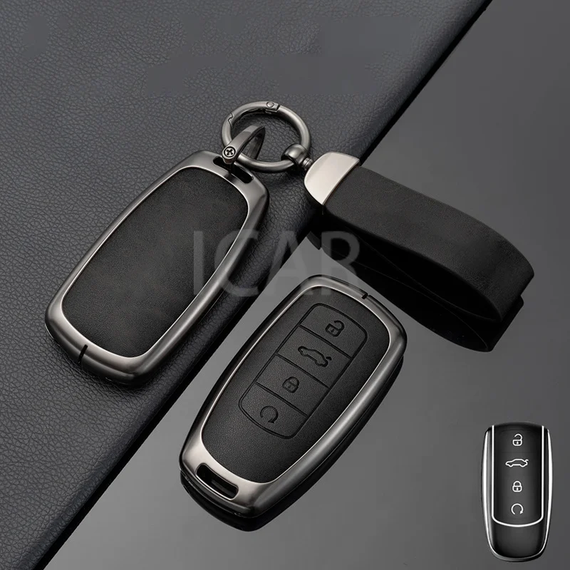

Vintage Leather for Chery Tiggo 8 PRO PRO MAX OMODA 5C 7 PRO MAX Remote Car Key Case Cover Fob Protection Keychain Accessories