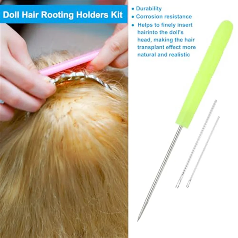 Jarum Rajut Rerooting Rambut Boneka Jarum Rooting Rambut Boneka Rooting Rambut Kuning