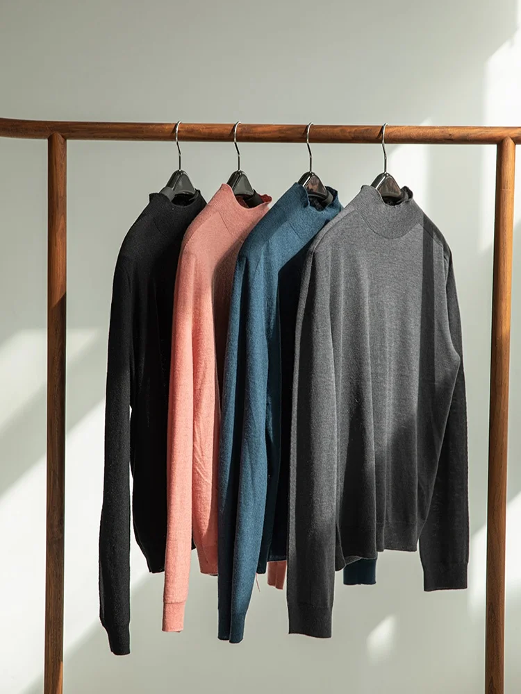 

Versatile f-High Ne Knitwear Women's Inner Wear Base Layer Autumn Winter Pure Color Camere Long Sve Regular Fit Top