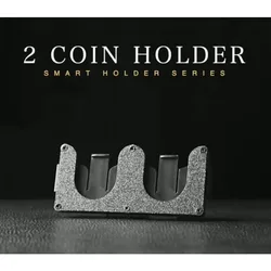 Coin Holder (Morgan/Half Dollar Size,No Coins) Magic Tricks Produce Two Coins Magic Accessories Close-up Illusions Gimmick Props