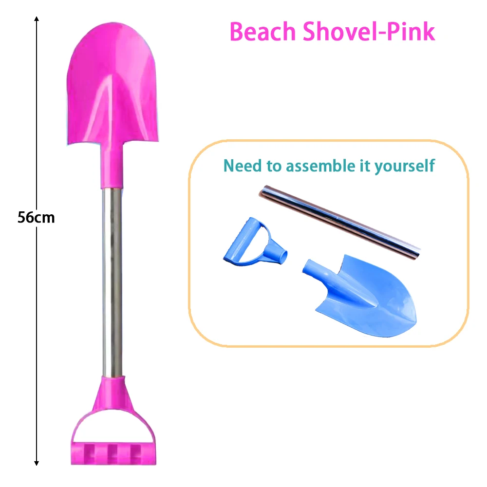 Kinderen Strand Schop 56 Cm Roestvrij Staal Puntige Schop Speelgoed Zand Sneeuw Verdikte Speelhuis Strand Schop Outdoor Speelgoed Kids gift