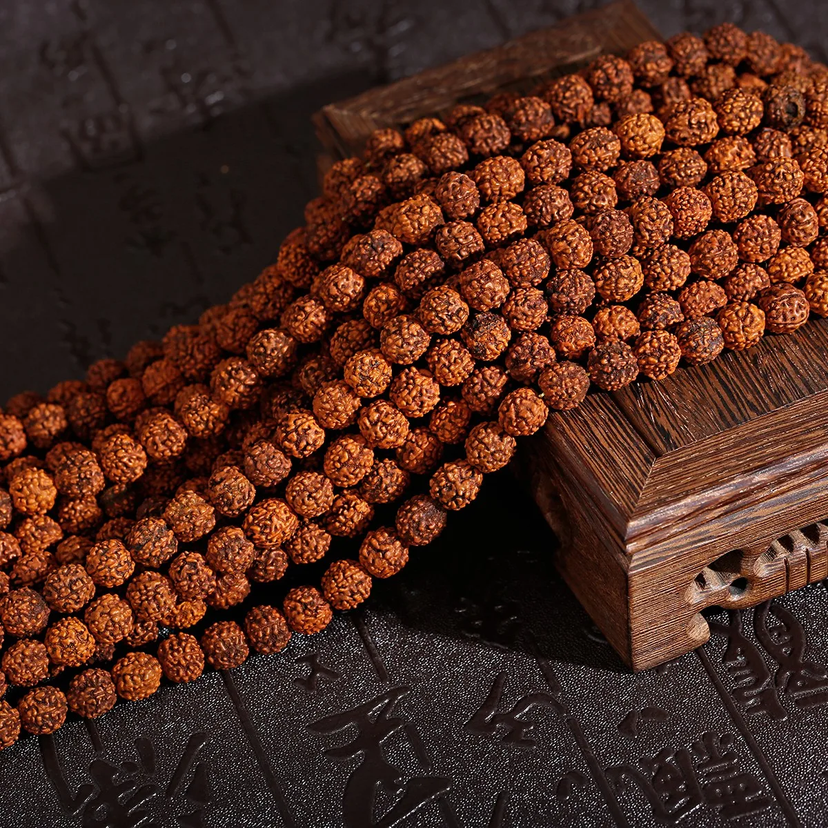 108pcs Rudraksha Ethnic Natural Vajra Bodhi Beads for Jewelry Making Bracelet DIY Accessories Meditation Tibetan Buddhism