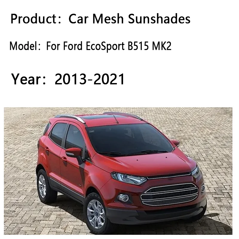Car Window Sunshade For Ford EcoSport B515 MK2 2013-2021 2020 Visor Mesh Anti-UV Heat Insulation Shade Blind Auto Accessories view 2