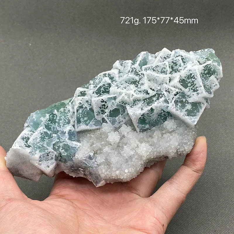 100% natural China fujian green vitreous fluorite mineral standard crystal ore specimen gemstone