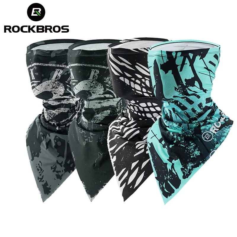 ROCKBROS Summer Bicycle Face Mask Men Womne Ice Silk Balaclava UV Protection Bike Motorcycle Neck Magic Scarf Cycling Cool Mask