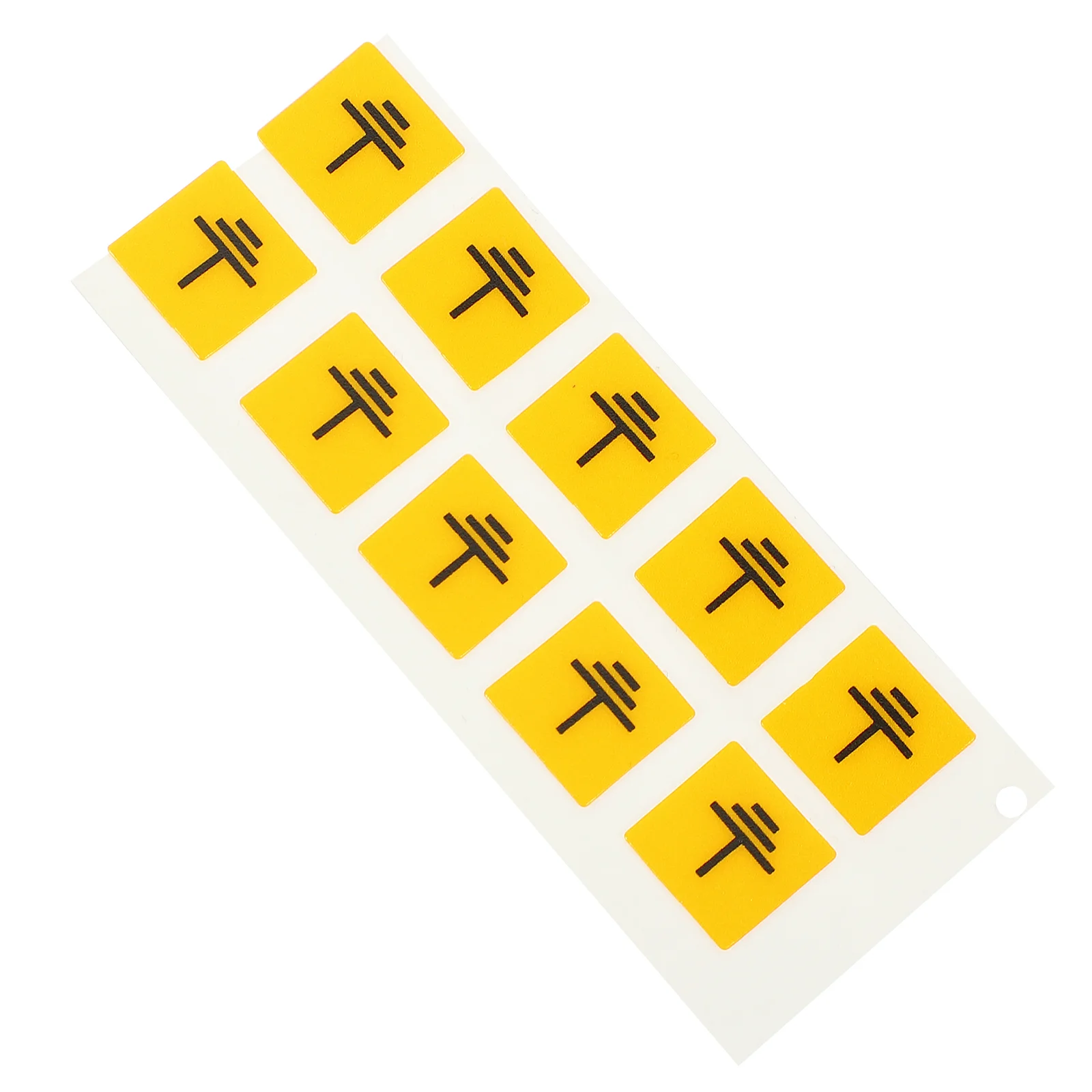 10 Pcs Electronic Gadgets Electrical Grounding Stickers Machinery Safety The Sign Warning Yellow Decal Office