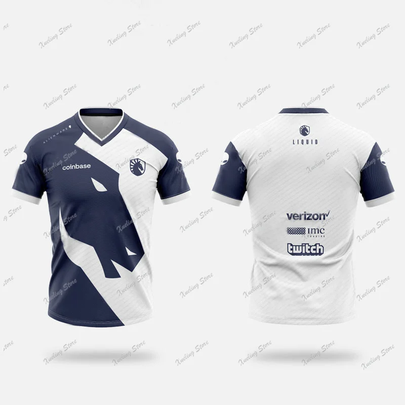 2024 Newest Personalized Fans 3D T-Shirt Men's Liquid Team Breathable Short Sleeve T-shirt Esports Game Uniform Tops