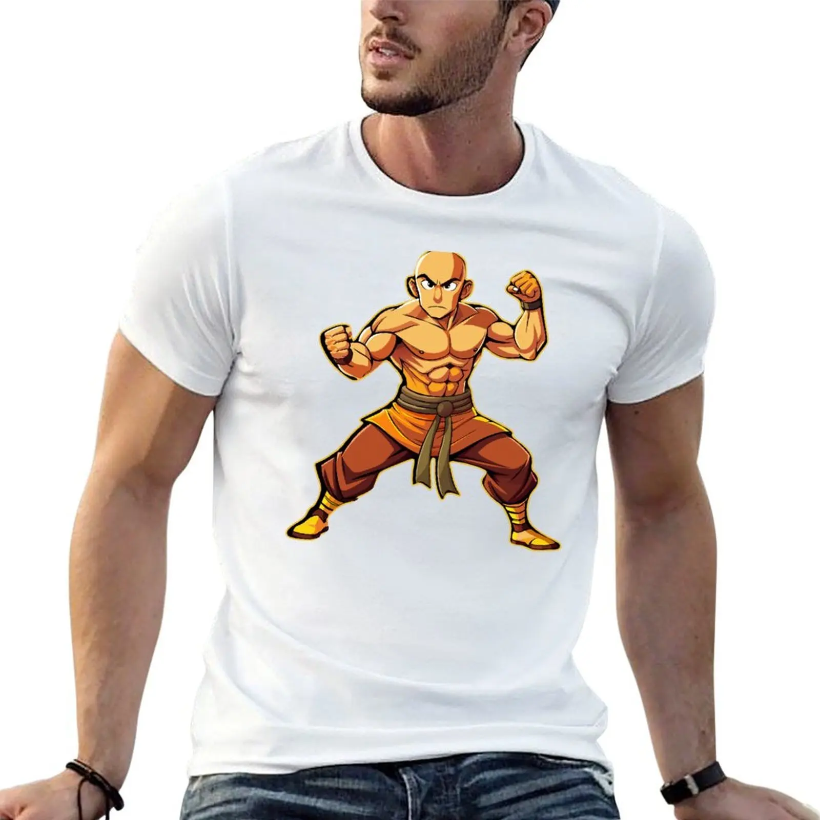 Shoalin monk T-Shirt for a boy tees mens designer t shirt