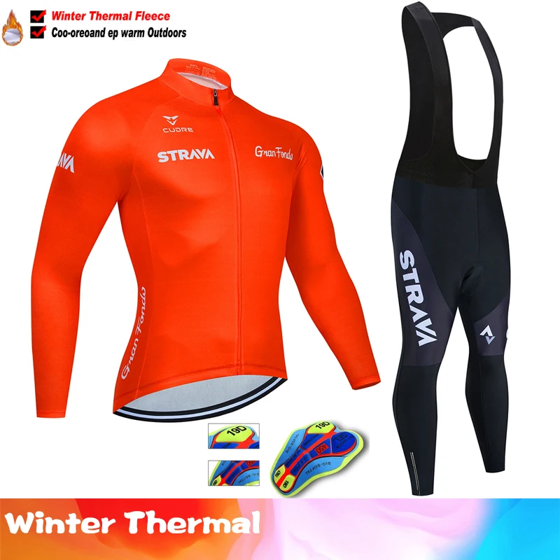 2024 RAUDAX Winter Jackets Racing Cycling Long Sleeves Jersey Set Warm Fleece Bike Jersey Triathlon Road Bike Cycling Clothing