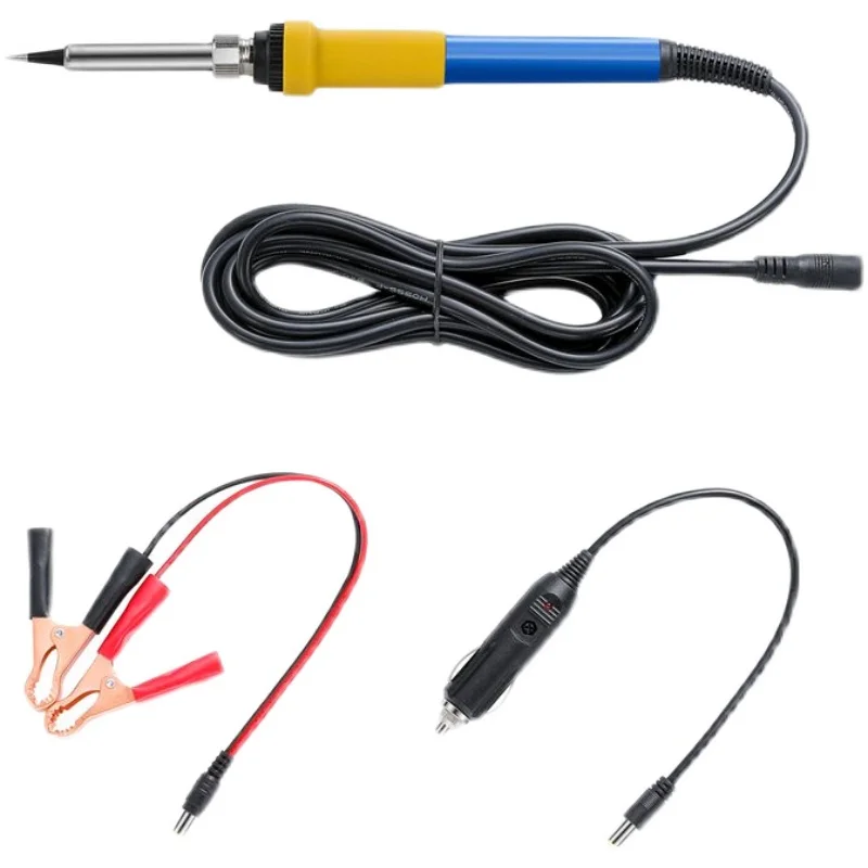 DC12V / 60w Car Battery Low Voltage Electrical Soldering iron Head Clip Portable Welding Rework Repair Tools