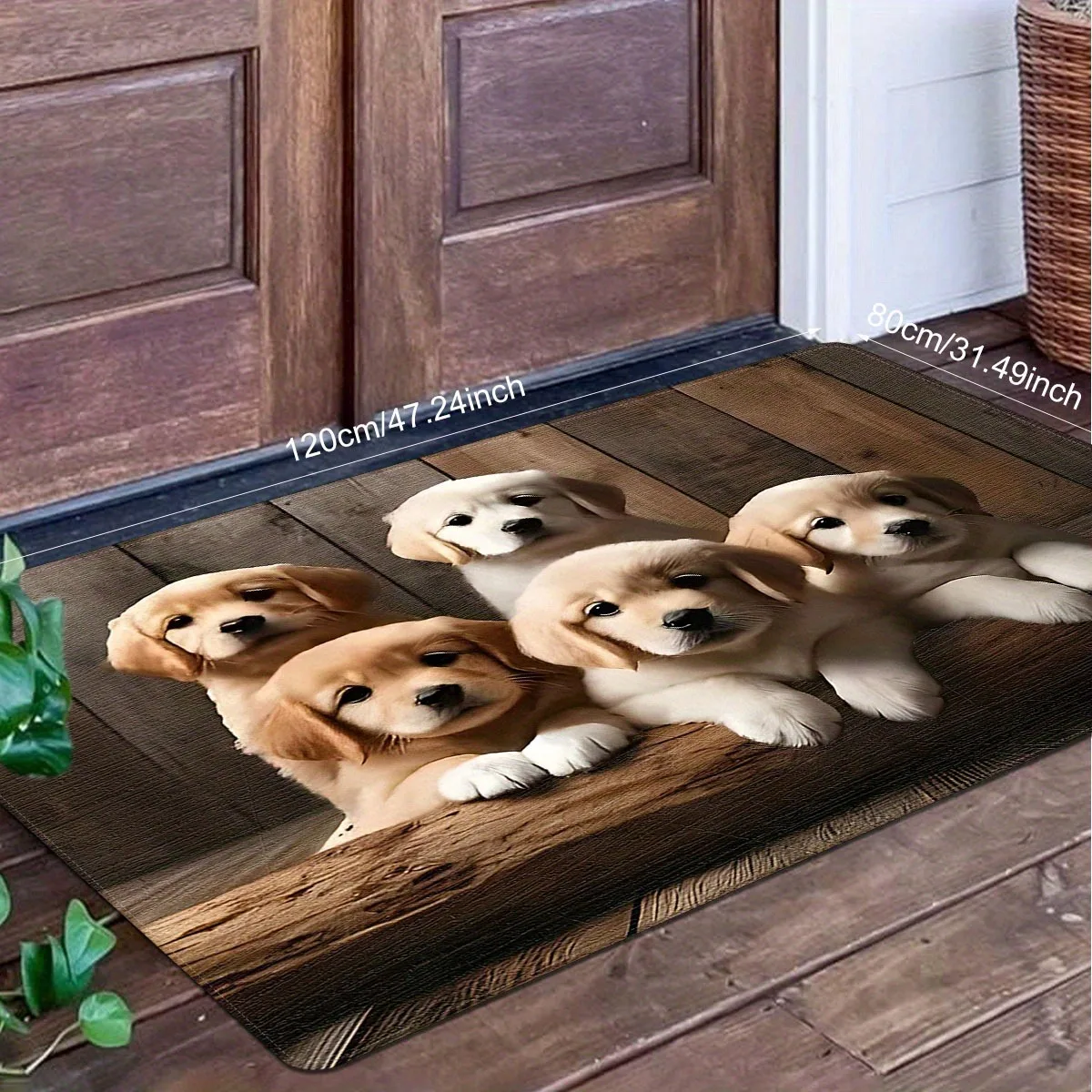 

1PC Cute Dogs pattern Door Mats Kitchen Rugs Non-Slip Pop design Living room Rugs Bath Mat Carpet for Home Sink Laundry Decor