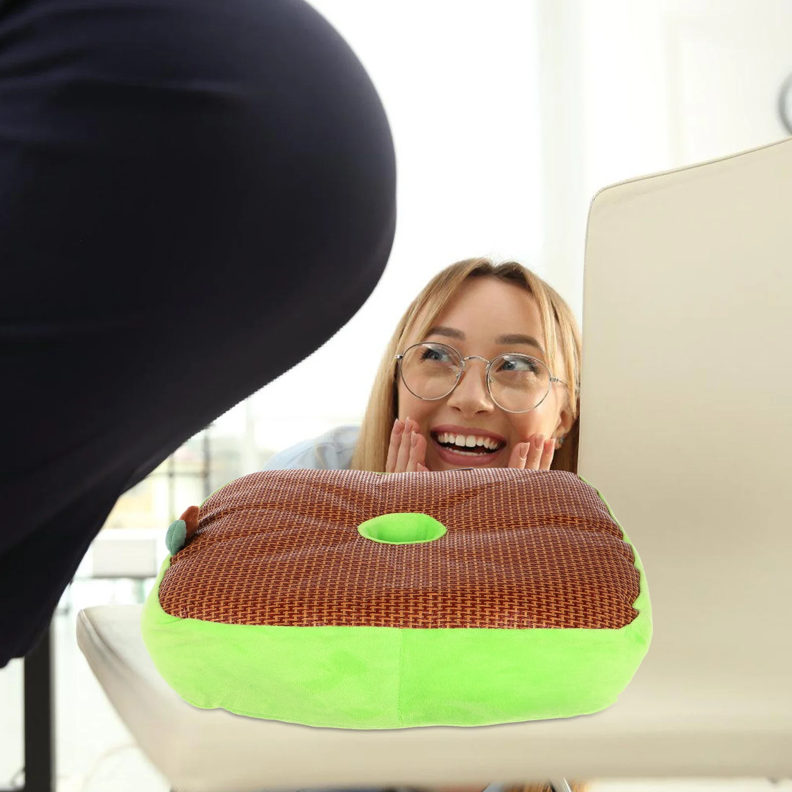 

Cute Avocado Summer Height Boost Seat Cushion Non-Slip Chair Pad for Gaming Office Desk Chair Comfortable Breathable Cooling