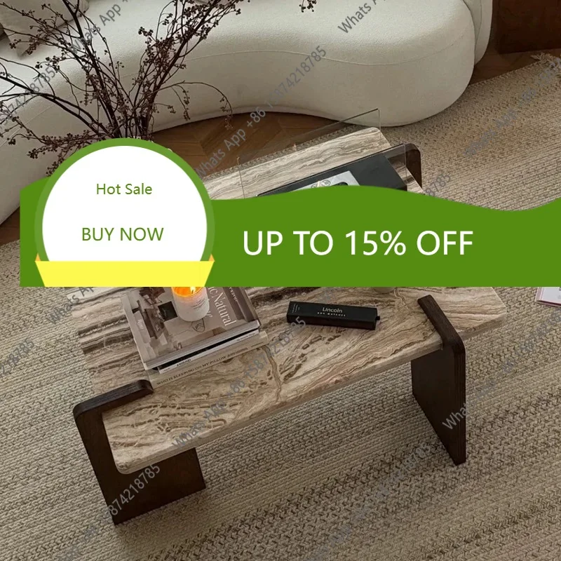 

X Organic Shape Marble Coffee Table, Handcrafted Irregular Living Room Centerpiece With Natural Stone Texture - Modern Art Decor