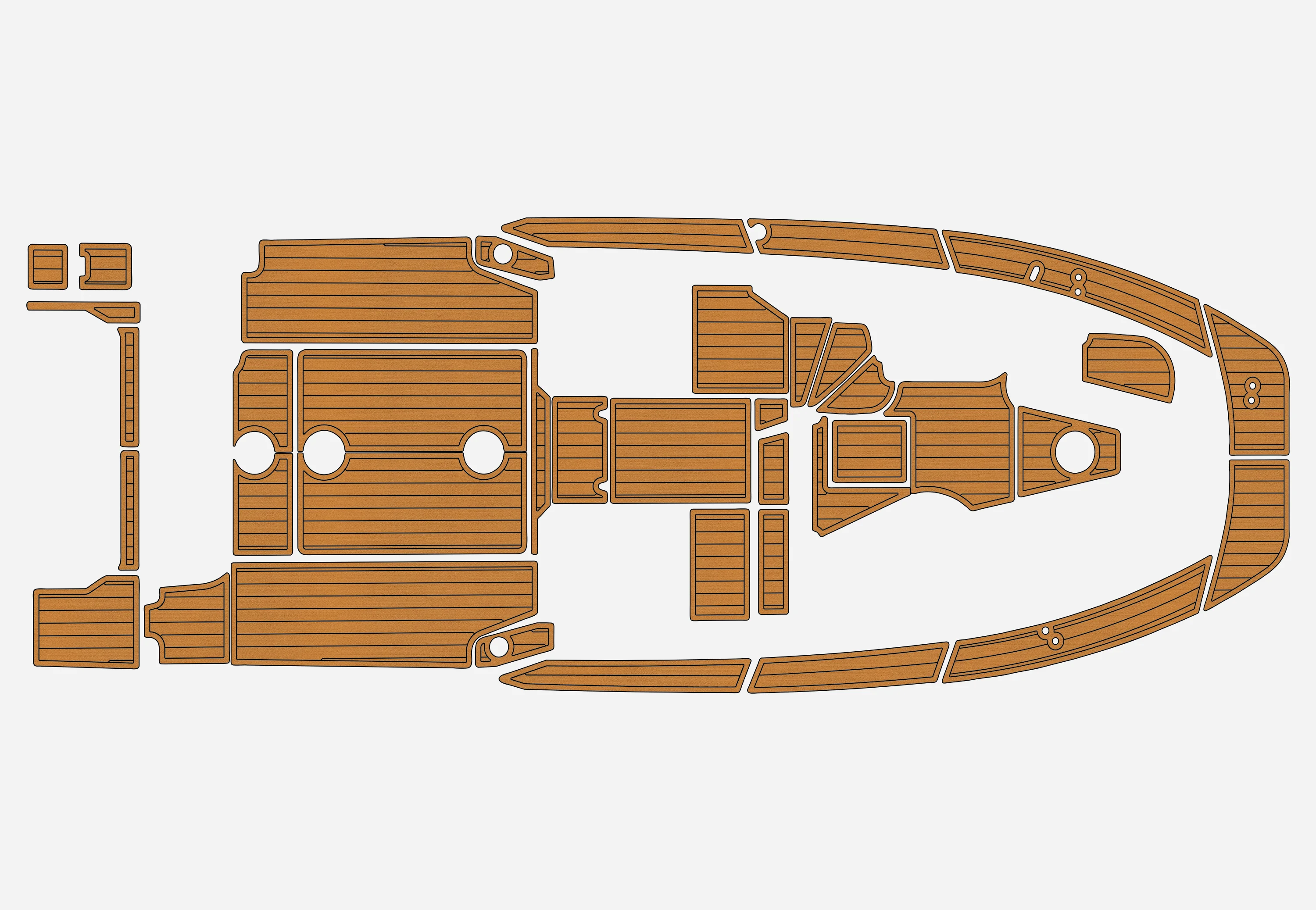 

Нескользящий коврик из ЭВА под тик для яхт, самоклеящийся, 6 мм, для палубы лодки Grady White 300 Marlin 2003-2006 годов, простая установка