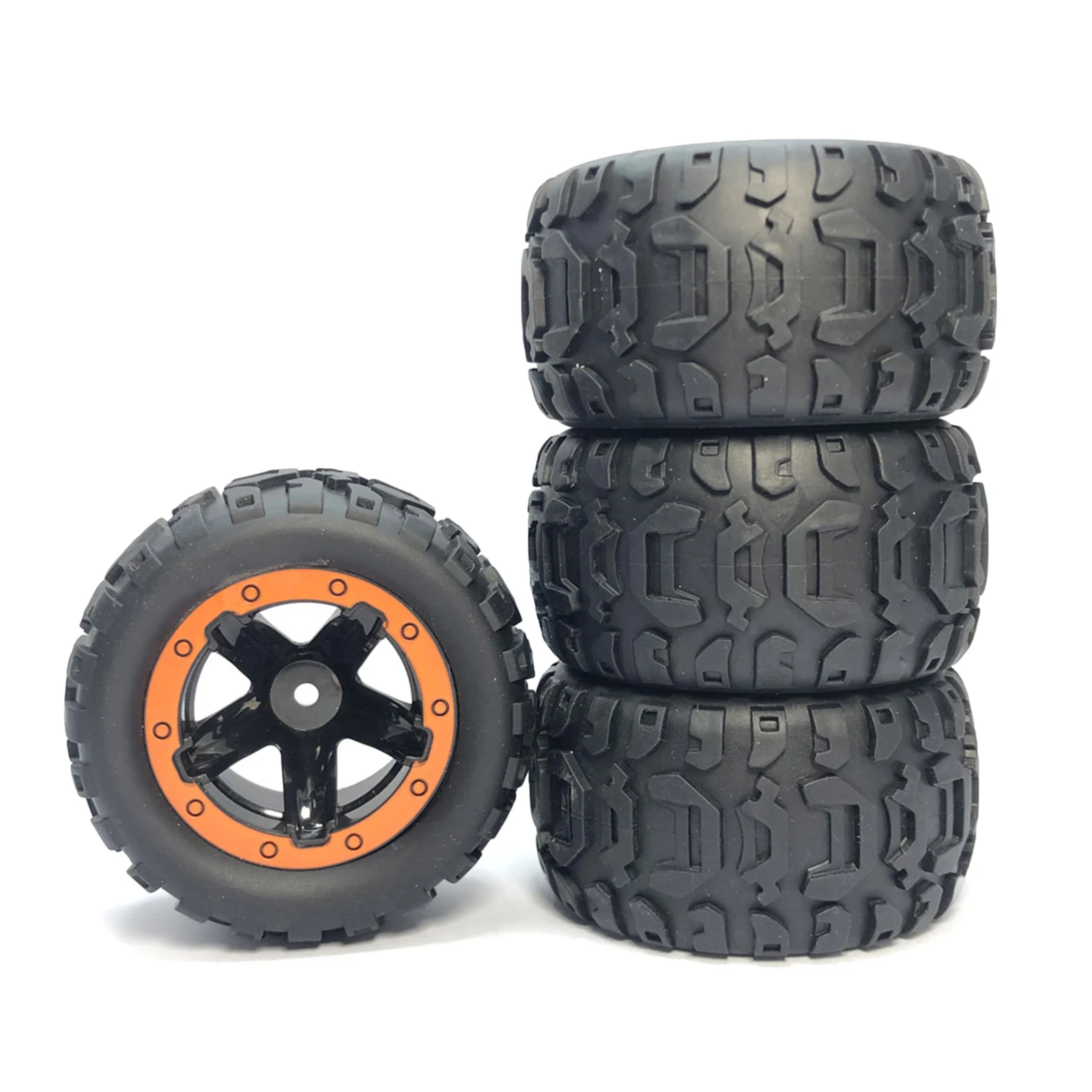 4pcs RC Tire Anti Slip Rubber Rock Crawler Tires Tyre Wear-resistant Off-road Vehicle Tires for Wltoys 144001 124018 HBX 16889